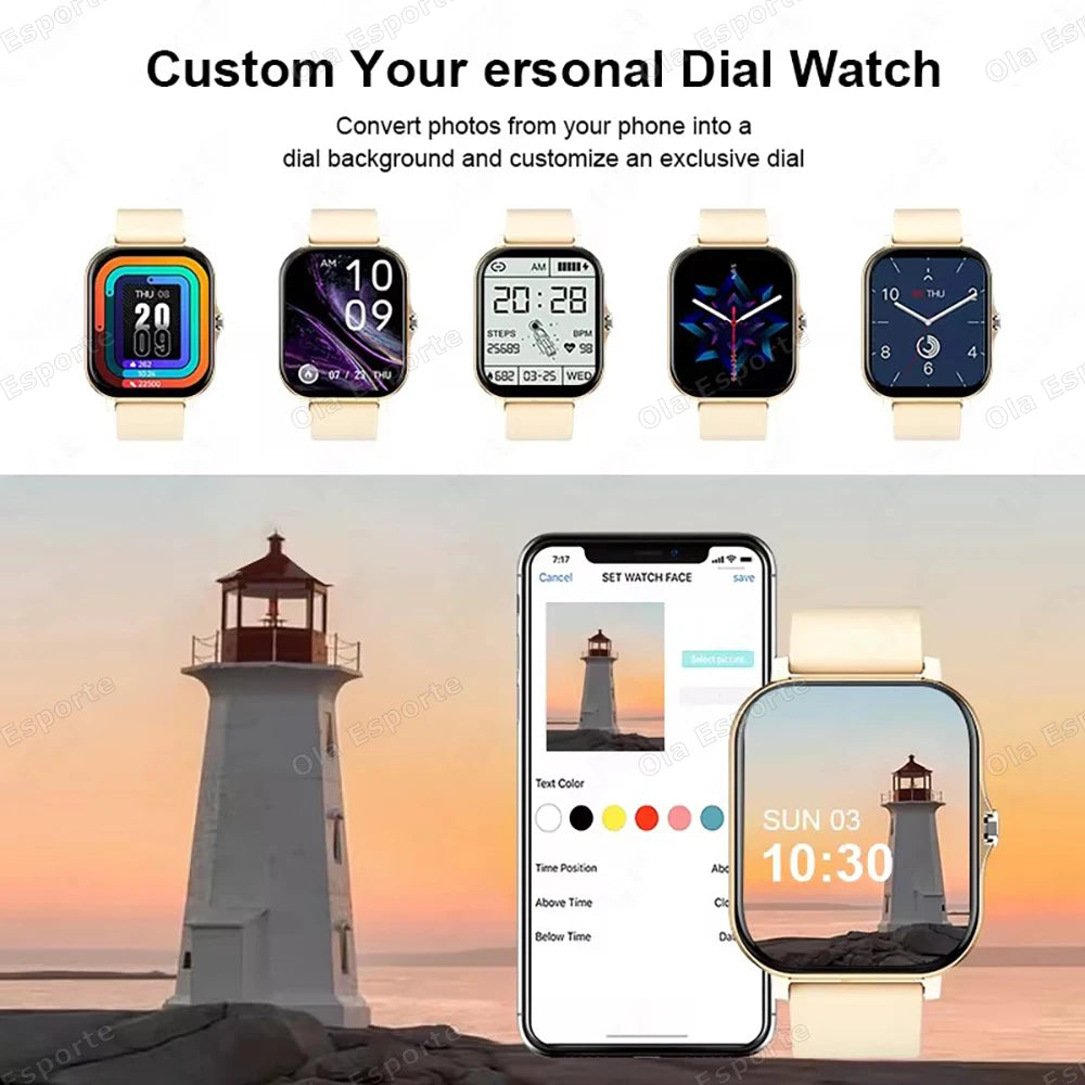 20226 Nuovo smartwatch da 1,83 pollici Notifiche di chiamata Monitoraggio del sonno Monitoraggio dell'attività Smart Watch compatibile con Android e iOS