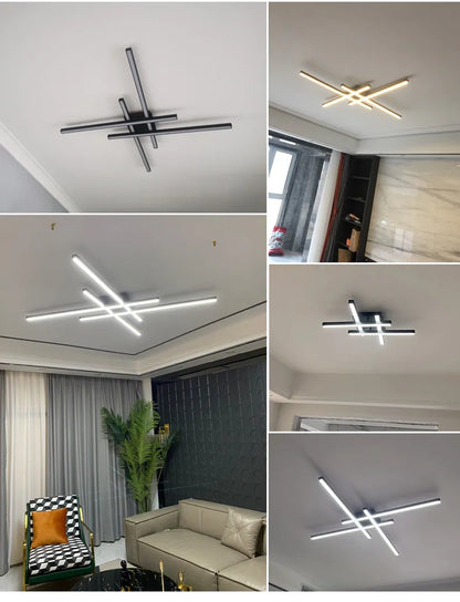 Plafoniera Moderna In Alluminio Spazzolato Per Soggiorno E Camera Da Letto Luce Diffusa Design Minimalista