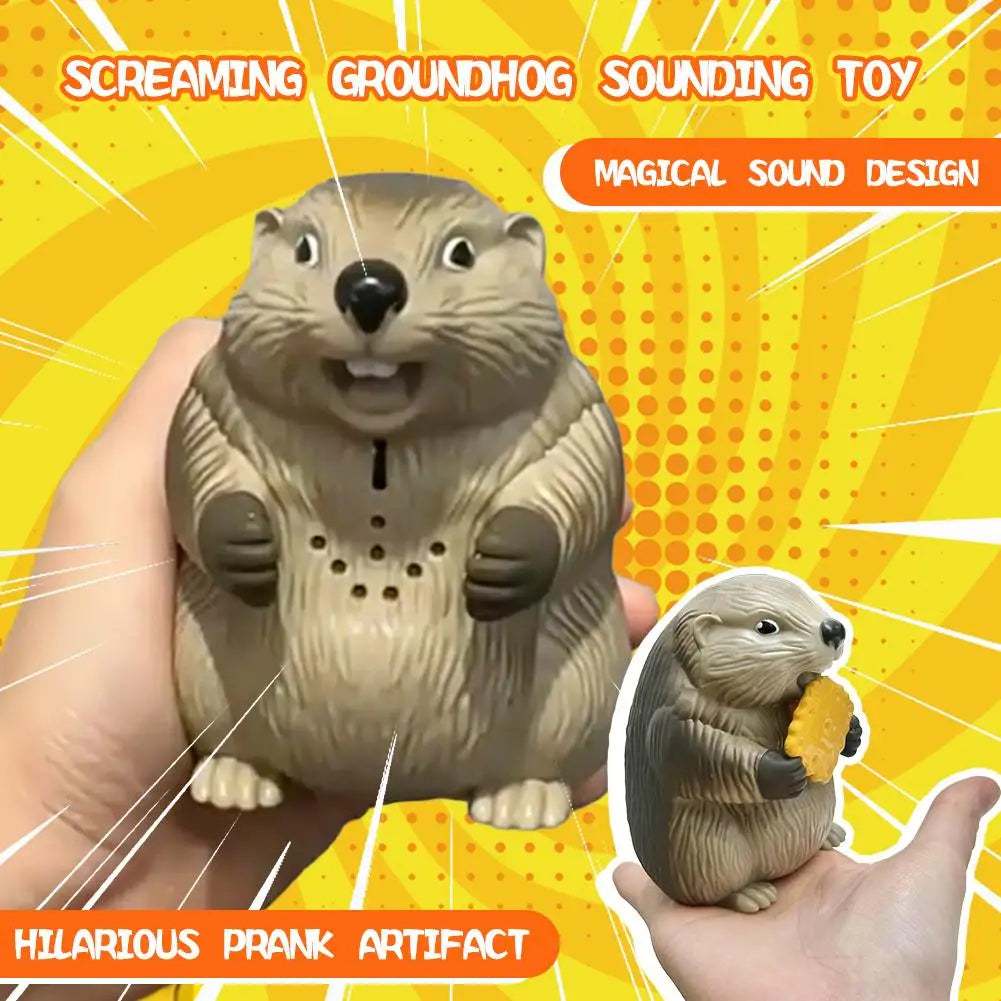 Giocattolo Marmotta Antistress Sonoro Da Scrivania, Divertente Gioco Da Ufficio E Casa