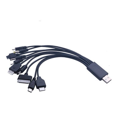 Cavo caricabatterie universale da USB a multi-spina per telefono cellulare Cavo USB da 10 a 1 per Samsung Xiaomi Huawei Google Cavo caricabatterie OPPO Vivo