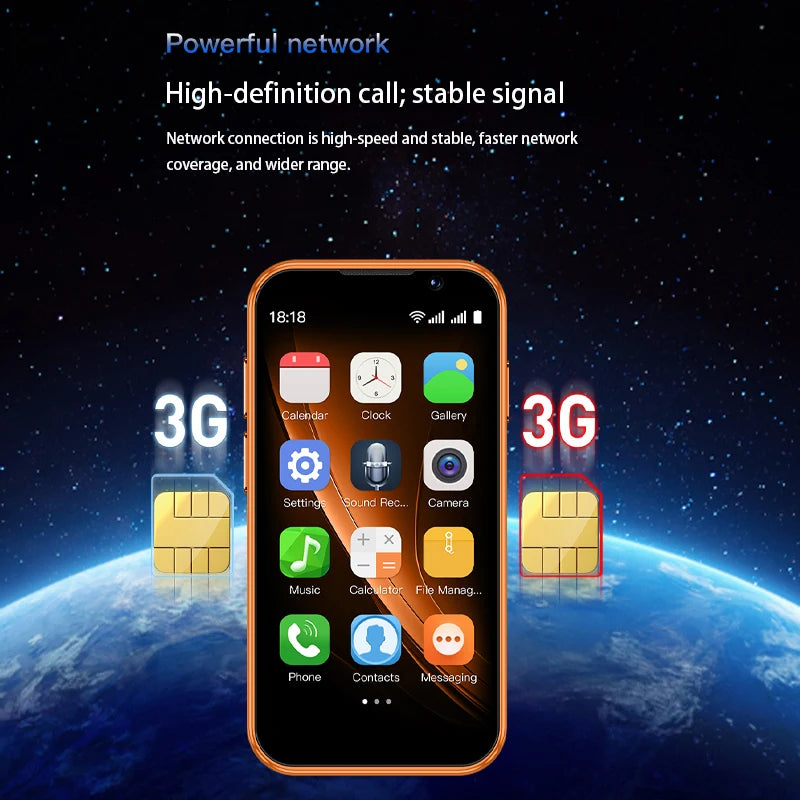 Soyes I17 Mini Smartphone 3.0 Pollici 2 Ram 16 Rom Dual Sim Doppia Fotocamera Android 9.0