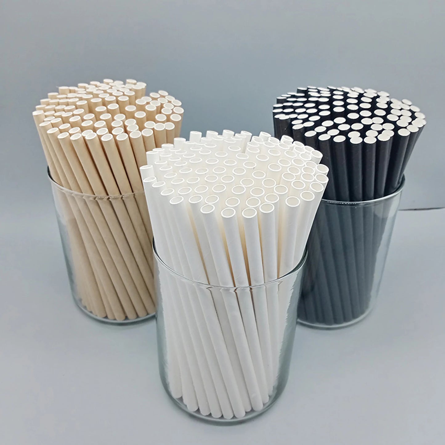 100 Cannucce di Carta Lunghe 7,75 Pollici Monouso per Frullati Cocktail Milkshake Caffetterie Ristoranti