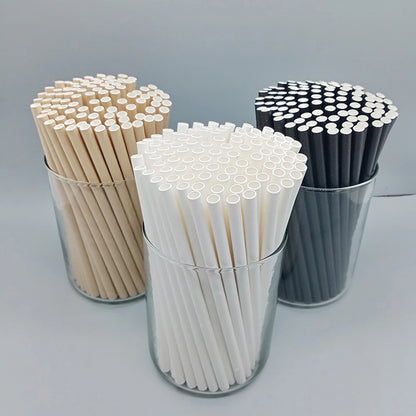 100 Cannucce di Carta Lunghe 7,75 Pollici Monouso per Frullati Cocktail Milkshake Caffetterie Ristoranti