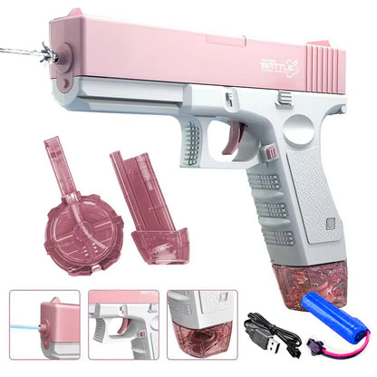 Pistola Ad Acqua Elettrica Ricaricabile A Lungo Raggio Per Battaglie Spiaggia Piscina Giardino Estivo Regalo Compleanno