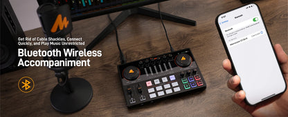 MaonoCaster E2 Gen2 Interfaccia Audio Mixer con Doppio Ingresso XLR per Podcast, Streaming Live e Gaming