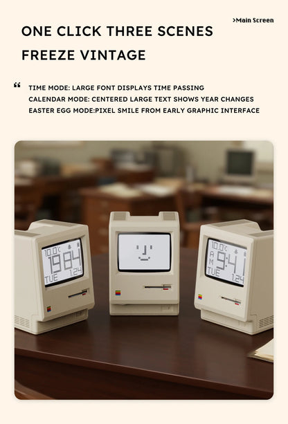 Sveglia retrò Maclock Macintosh Un classico ornamento da tavolo con un design dell'orologio digitale