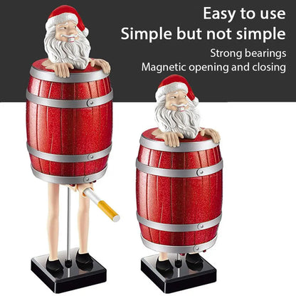 Porta Sigarette Divertente Parodia Babbo Natale Nel Barile Di Legno Dispenser Giocattolo Regalo Di Natale
