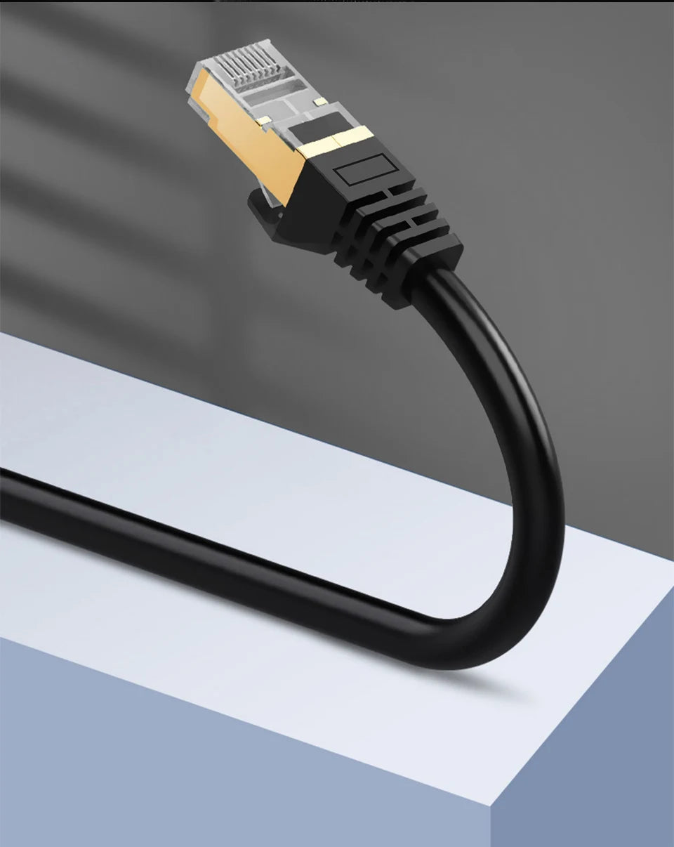 Cavo Ethernet Cat7 Schermato RJ45 10 Gbps Per Router E PC Alta Velocità Di Rete Affidabile