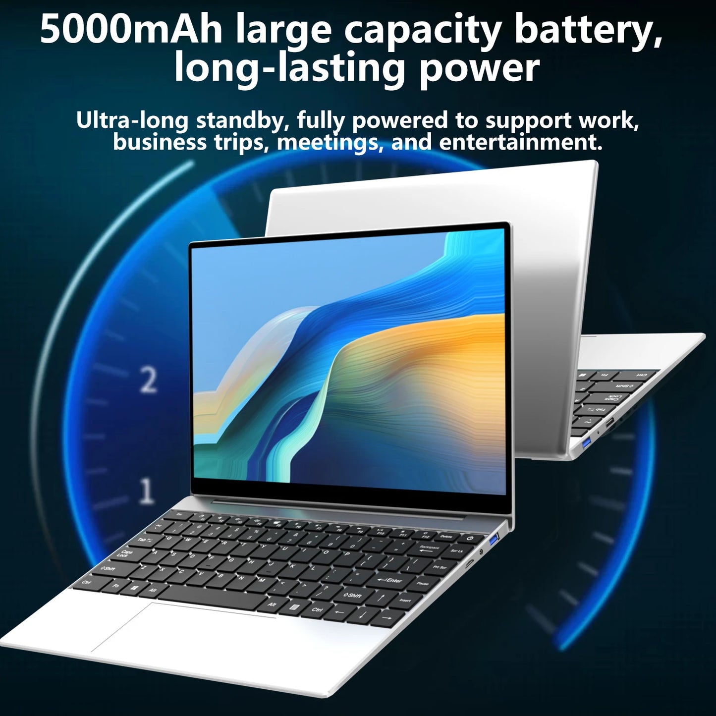 NAIWO 2026 Laptop Ultra Sottile 14.1" Windows 11, 16GB 2TB SSD, Notebook da Gaming Intel 4405U, Display 1920*1080, Computer per Ufficio e Studio