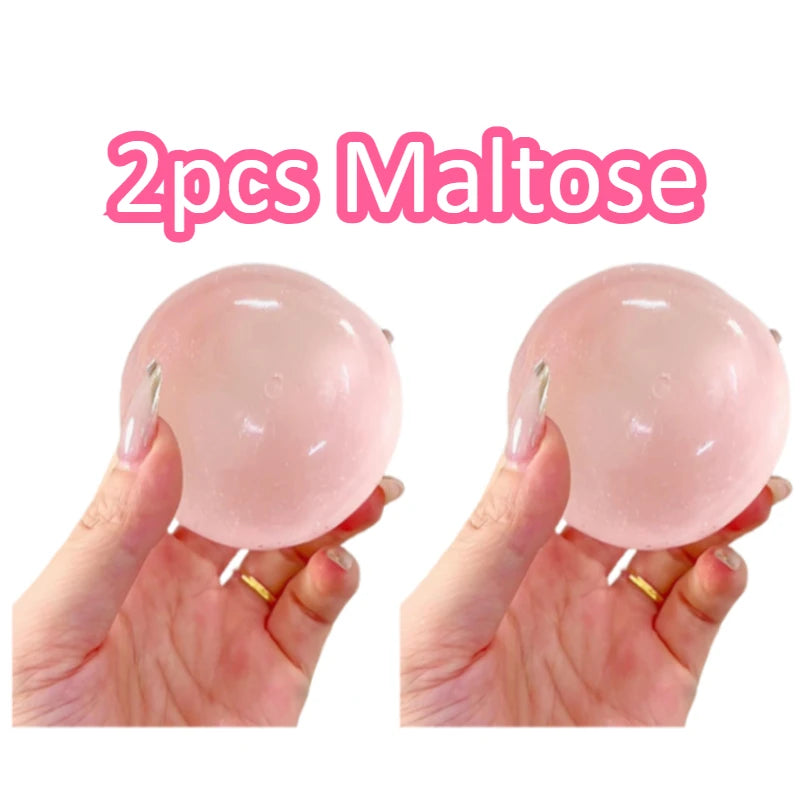 Giocattolo Squishy di maltosio blu Simpatico Mochi Antistress Giocattolo Fidget Morbido Simulato Bule Palla Trasparente Giocattolo di decompressione a rimbalzo rapido