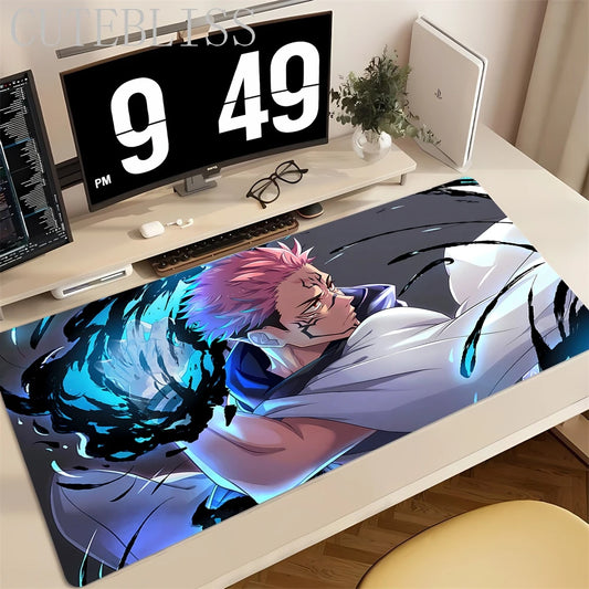 Jujutsu Kaisen Gojo Mousepad Giappone Hot Anime Mouse Pad PC Cool Gaming Tastiera Tappeto XXL Laptop Tappetino da scrivania esteso Nuovo Gamer Tappeto