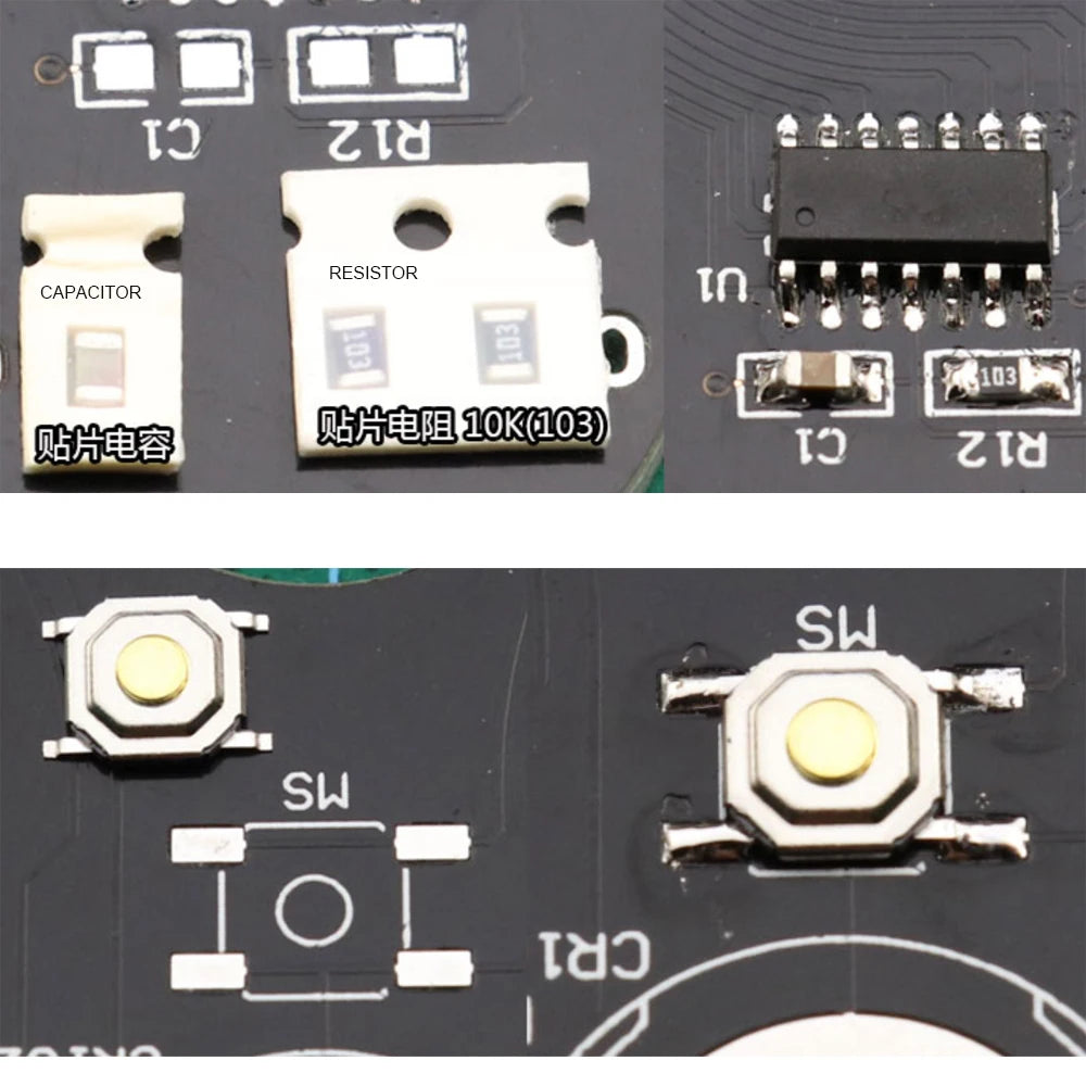 Kit Elettronico Fai Da Te Con Led E Gyro Per Circuiti Stampati Saldatura Facile E Componenti Inclusi
