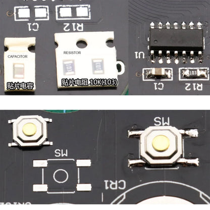 Kit Elettronico Fai Da Te Con Led E Gyro Per Circuiti Stampati Saldatura Facile E Componenti Inclusi