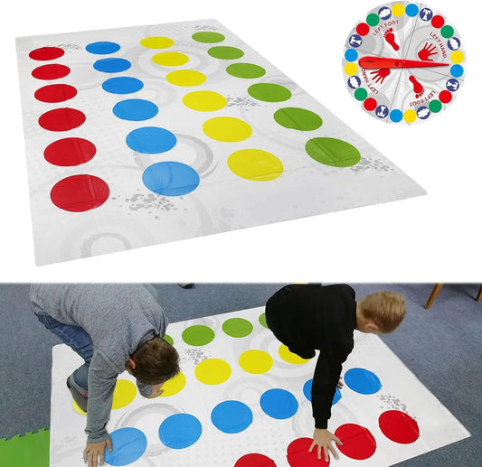 Twister Gioco Da Pavimento Con Tappetino E Spinner Intrattenimento Per Feste In Famiglia