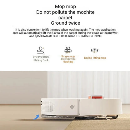 XIAOMI MIJIA Robot Aspirapolvere Autonomo H40, Pulizia Intelligente per la Casa, Spazzamento ad Alta Velocità, Pulizia Rotante, Aspirazione Ciclonica 10000PA, Laser LDS
