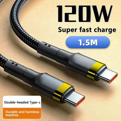 Cavo USB C a USB Type C Da 120W Per Ricarica Rapida PD Compatibile Con Smartphone Qualità Premium
