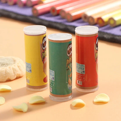 Set Tre Pezzi Patatine In Bottiglia Miniatura Scala Uno Dodici Per Casa Delle Bambole Cibo Giocattolo