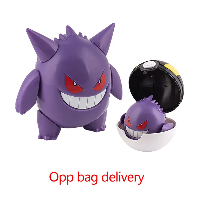 Pokemon Pokeball Figura Palla Pikachu Charizard Mewtwo Mew Eevee Gengar Lapras Blastoise Venusaur Gyarados Giocattolo Educativo Per Bambini
