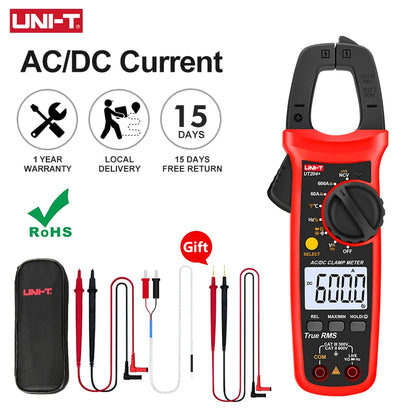 Uni-T Ut204 Ut202A Pinza Amperometrica 600A Morsetto NCV Multimetro Digitale Officina
