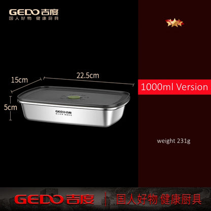 Contenitore Per Alimenti In Acciaio Inox 304 Lfgb Sottovuoto Leggero Capacità da 500ml a 1600ml