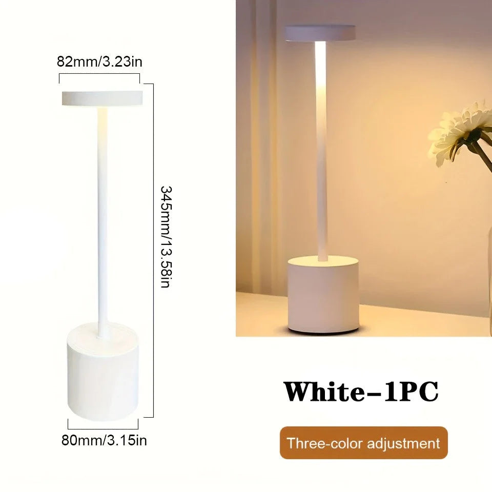 Lampada Da Tavolo Touch Led Ricaricabile Per Comodino E Scrivania Luce Notturna Ambientale Design Moderno