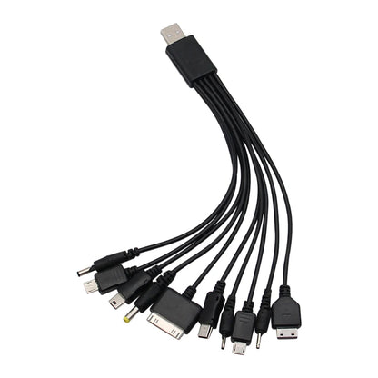 Cavo caricabatterie universale da USB a multi-spina per telefono cellulare Cavo USB da 10 a 1 per Samsung Xiaomi Huawei Google Cavo caricabatterie OPPO Vivo
