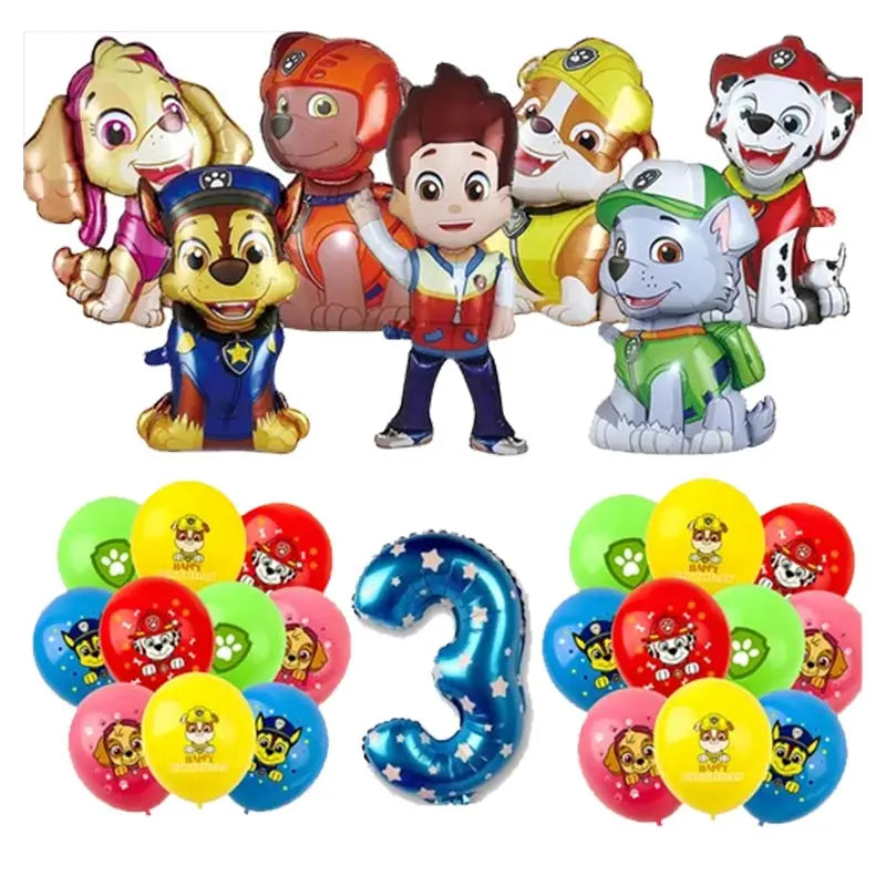 NUOVO Paw Patrol Compleanno Forniture Bomboniere Buon Compleanno Paw Patrol Kit di decorazioni per feste Piatto a palloncino Tazza Borsa regalo Adesivo per bambini