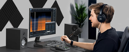 Interfaccia Audio USB MAONO PS22 Lite per PC, Ingresso XLR, 24-bit/192kHz, Software di Routing, Loopback ASIO per Registrazione Musica, Chitarra, DAW