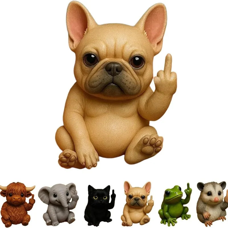 Mini Scultura In Resina Dito Medio Animale Per Scrivania Decorazione Ufficio E Casa Moderne
