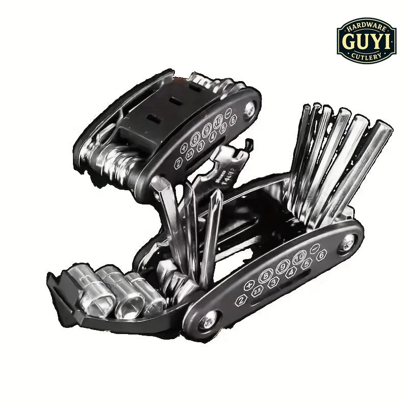 Set di Chiavi a Bussola 16-in-1, con Testa Girevole Antiscivolo Acciaio inossidabile resistente per riparazioni domestiche e auto. Strumento Facile e Universale.