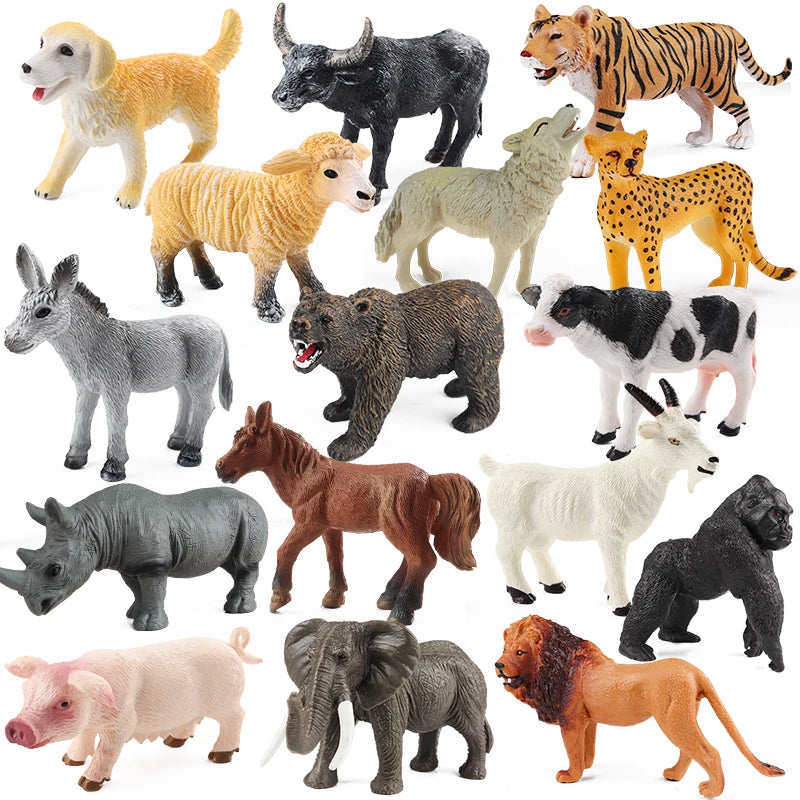 Oenux Modello Fattoria Fauna Selvatica Figurine Animali Per Bambini Regalo Educativo Interattivo