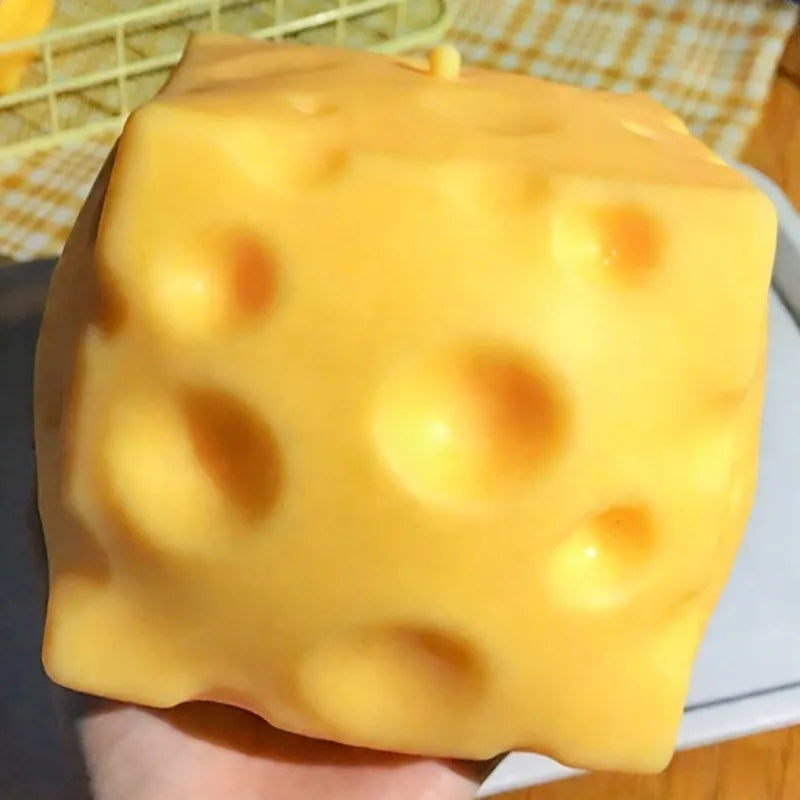 Giocattolo Antistress Gigante a Forma di Formaggio, Squishy Extra Large, Giocattolo Modellabile a Lenta Risalita, Palla Antistress per Adulti, Regalo