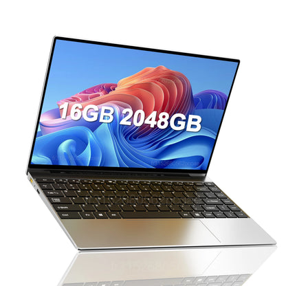 NAIWO 2026 Laptop Ultra Sottile 14.1" Windows 11, 16GB 2TB SSD, Notebook da Gaming Intel 4405U, Display 1920*1080, Computer per Ufficio e Studio