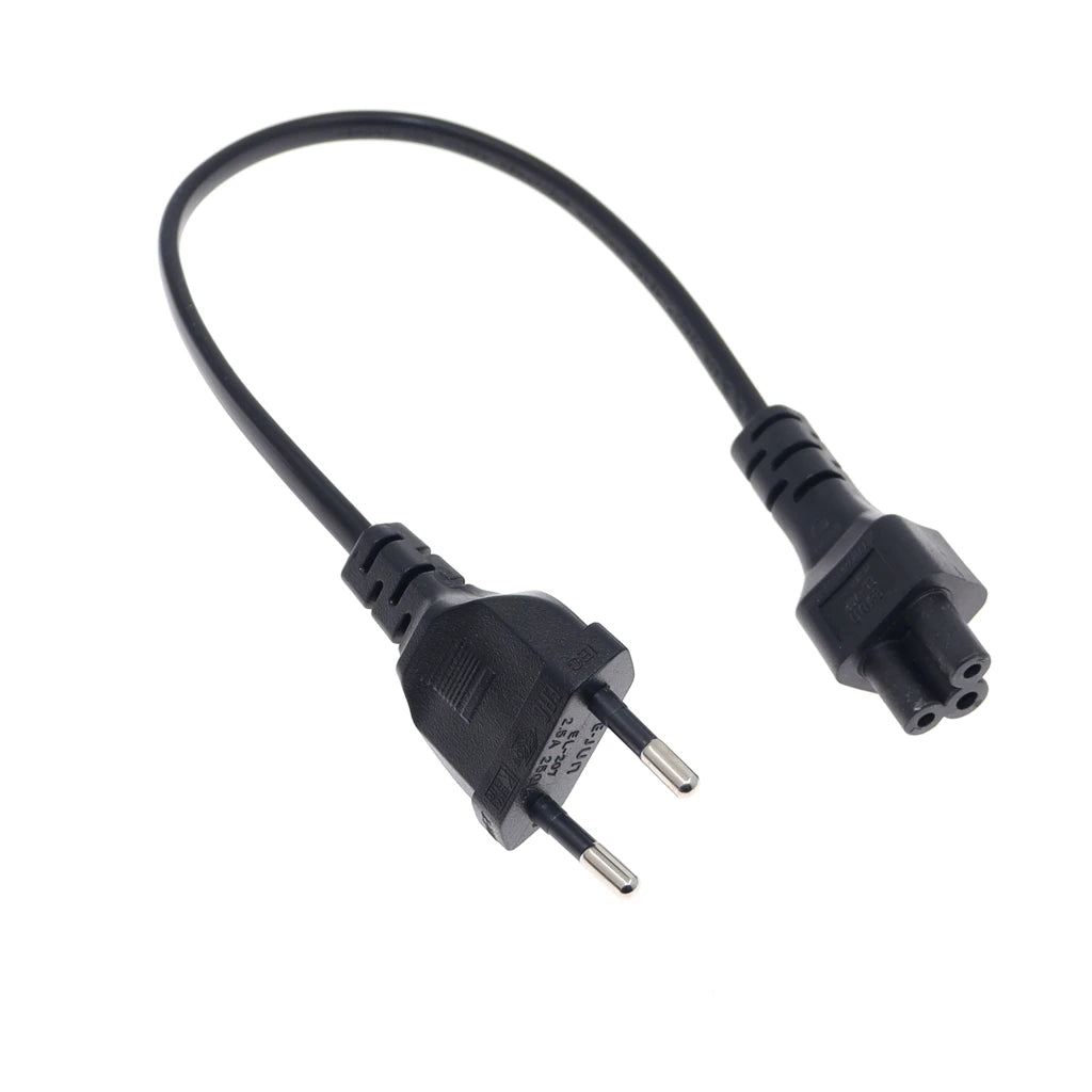 Cavo adattatore di alimentazione europeo Cavo da 30 cm Spina UE 2 pin maschio a IEC 320 C5 per alimentatore per notebook