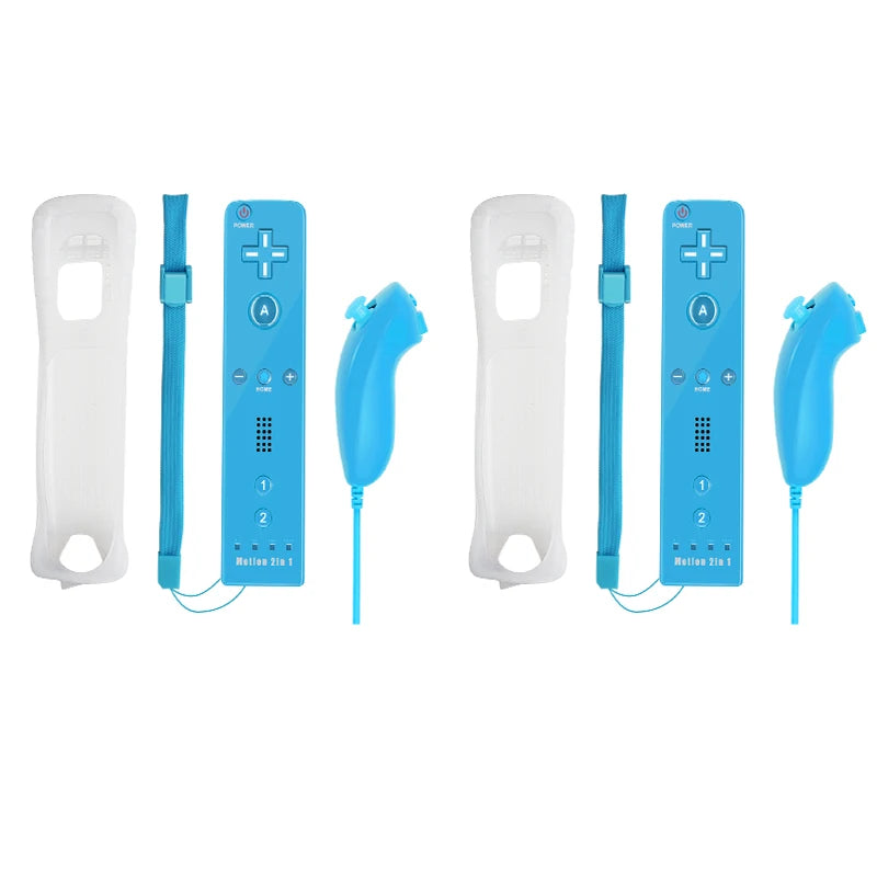 Set controller 2 in 1 per Nintendo Wii Joystick Motion Plus opzionale Gamepad remoto wireless con custodia in silicone Videogioco