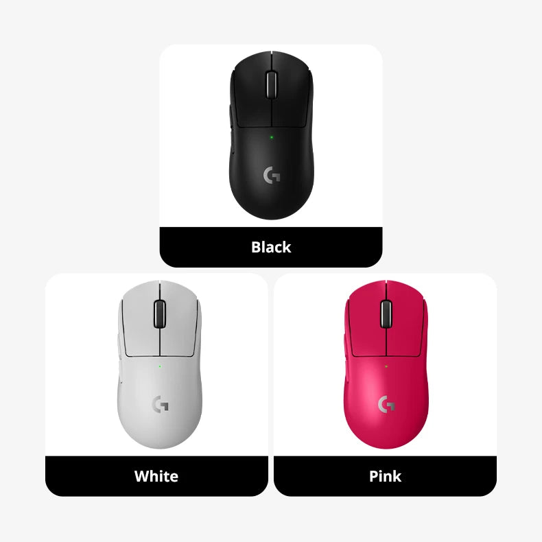Mouse da gioco wireless Logitech G PRO X SUPERLIGHT 2, mouse di grado professionale da 60 g con 5 pulsanti programmabili, sensore DPI 44k, sostituzione 8 kHz