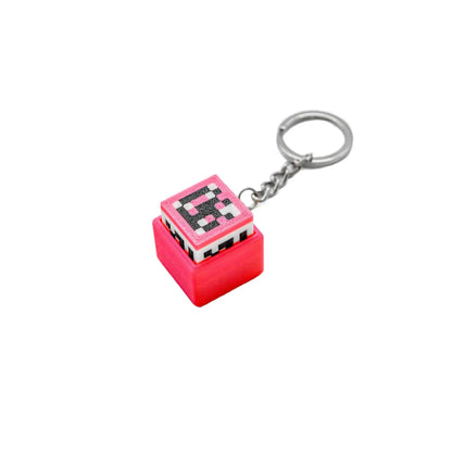 Clicker Antistress Stampato 3D Tema Minecraft Per Tastiere Meccaniche Con Feedback Tattile Portachiavi