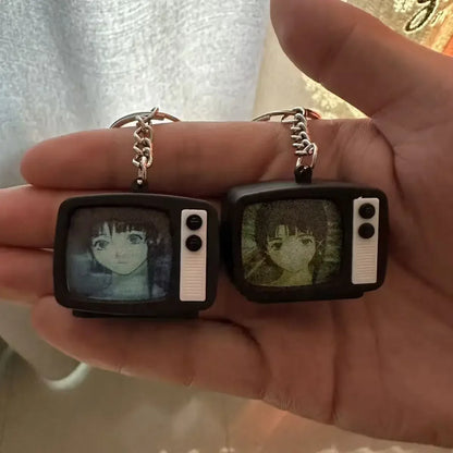 Portachiavi Mini TV Per Fan Anime Ciondolo Accessorio Borsa Unisex Ideale Regalo Cosplay