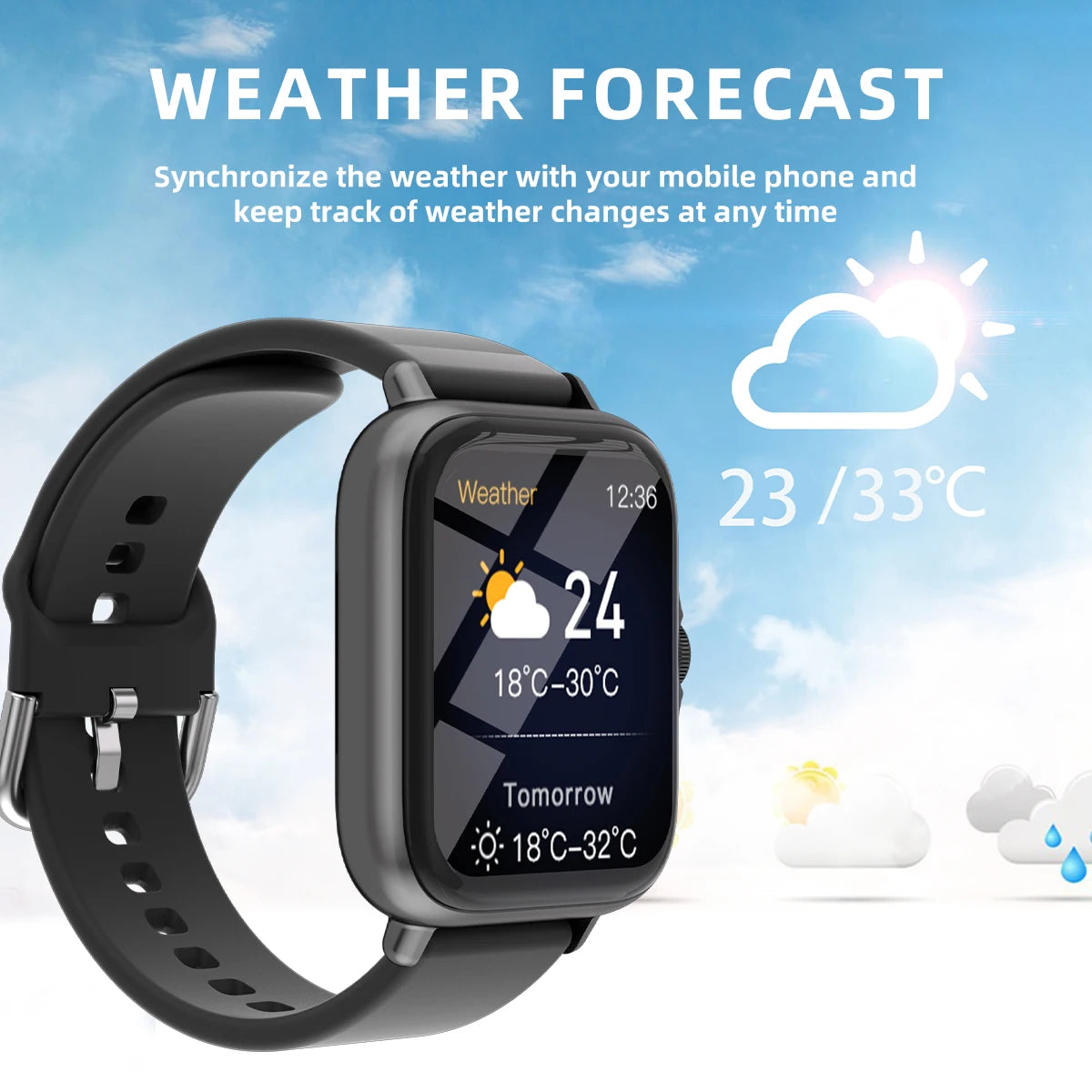 Orologio Smartwatch Impermeabile 1,83 Pollici con Risposta Chiamata Monitoraggio Sonno e Contapassi IPhone e Android