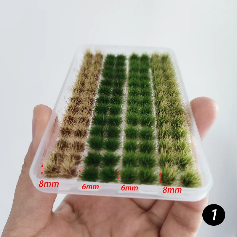Ciuffi Di Erba Statici Per Paesaggi In Miniatura Set Con 4 Colori E 104 Pezzi Per Diorami