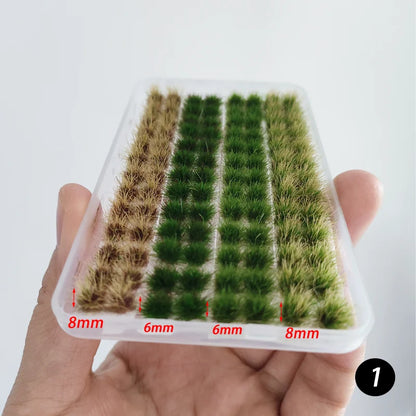 Ciuffi Di Erba Statici Per Paesaggi In Miniatura Set Con 4 Colori E 104 Pezzi Per Diorami
