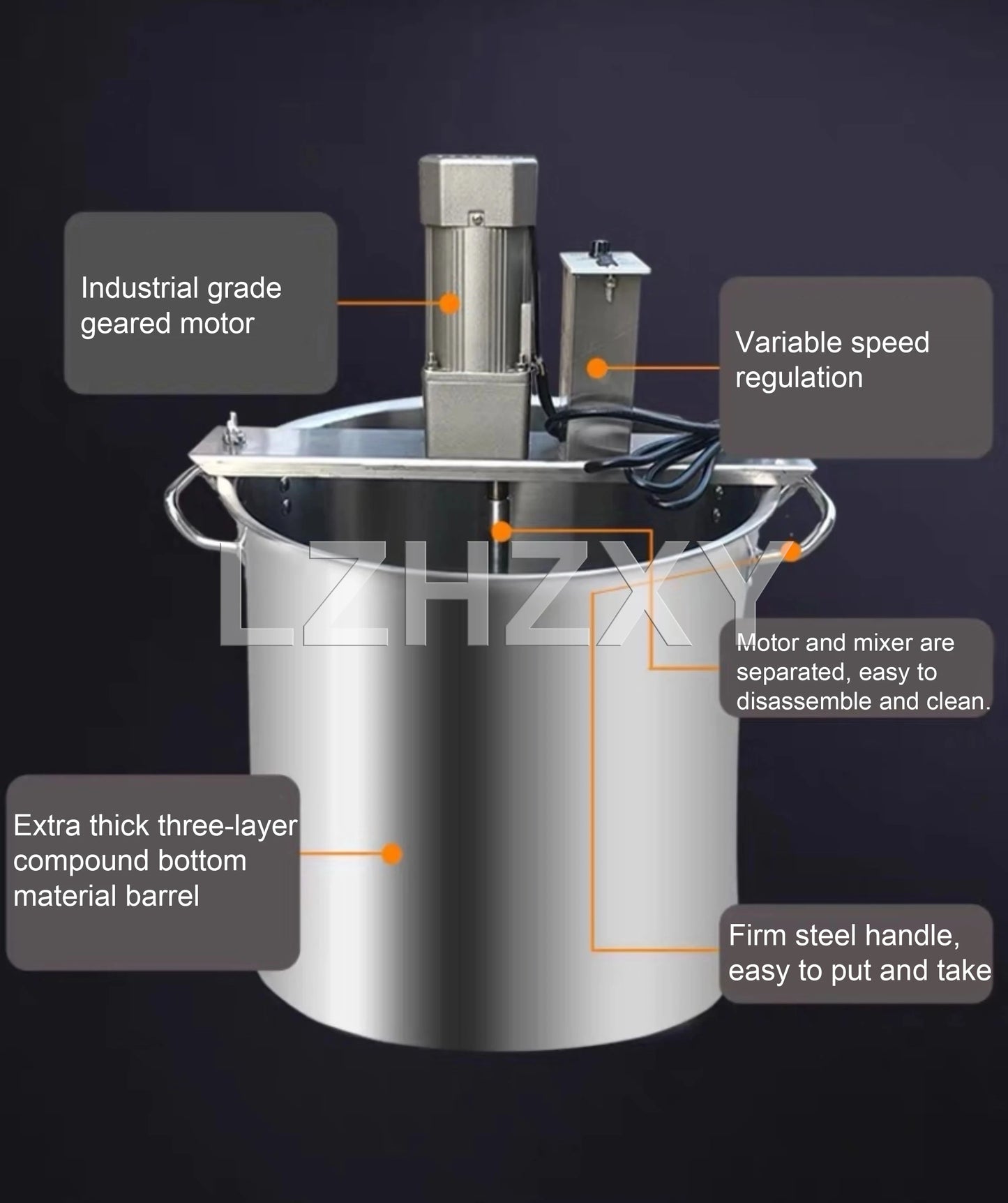 Friggitrice Automatica In Acciaio Inox 250W 220V Con Funzione Mescolamento Per Alimenti