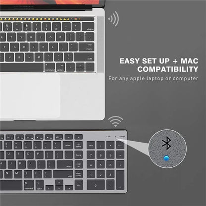 Set tastiera e Mouse Bluetooth Wireless Ultra sottile compatibile per Mac OS/iOS/iPad OS tastiera ricaricabile per MacBook
