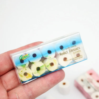 Rotolo Di Carta Igienica In Miniatura Scala 1 12 Per Casa Delle Bambole Accessorio Decorazione Bagno Giocattolo