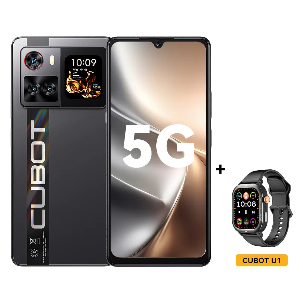 Cellulari Smartphone 5G Cubot X100, Android 15, Dimensity 7025, 6nm, 2.5GHz, schermo da 6.88 pollici 120Hz, 16GB RAM (8GB+8GB estesi), 256GB ROM, fotocamera da 64MP, batteria da 5100mAh, telefoni 5G, NFC telefono, GPS