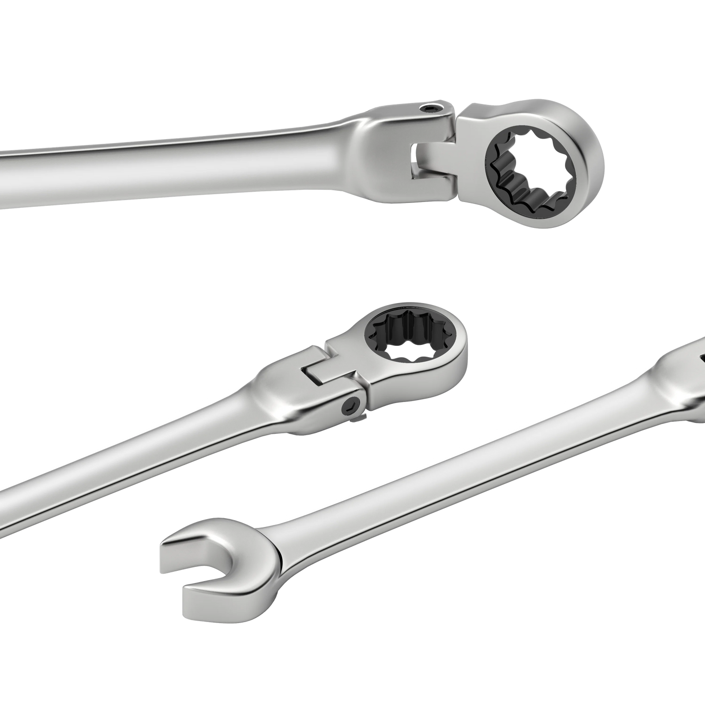 WOZOBUY Set di chiavi a cricchetto con testa flessibile - Chiavi combinate a cricchetto metriche Set di chiavi per ingranaggi CrV Set di strumenti di riparazione per chiavi per auto