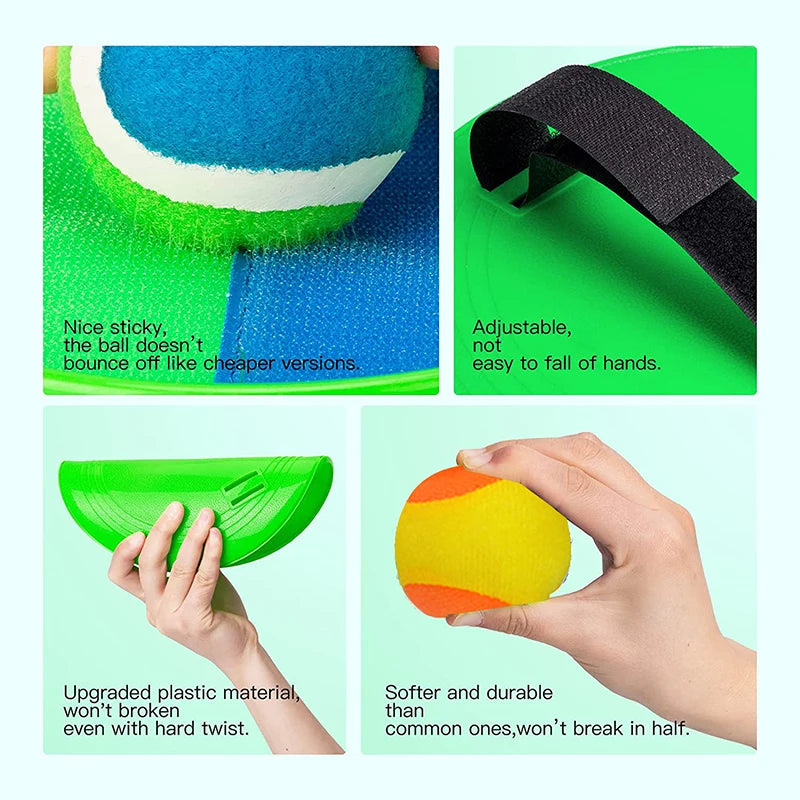 Set Lancio E Cattura Palline Per Giochi All Aperto Per Bambini 3 A 6 Anni Interattivi Genitore Figlio