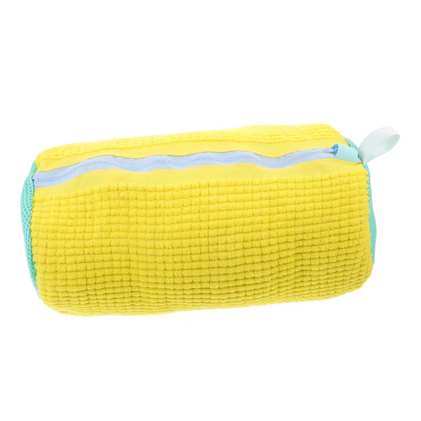 Borsa Gialla Per Lavatrice Resistente Con Cerniera Blu Ideale Per Scarpe Da Ginnastica
