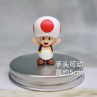 JAKKS Super Bros Personaggi d'azione Mario, Luigi, Peach - Simpatiche Bambole Anime Giocattolo per Bambini - Regalo