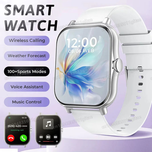 Nuovo Smartwatch con Chiamata BT, Monitoraggio Salute e Sonno, Schermo HD da 1.80'', Orologio Intelligente per Bambini, Impermeabile, Braccialetto Sportivo alla Moda per Donne e Uomini